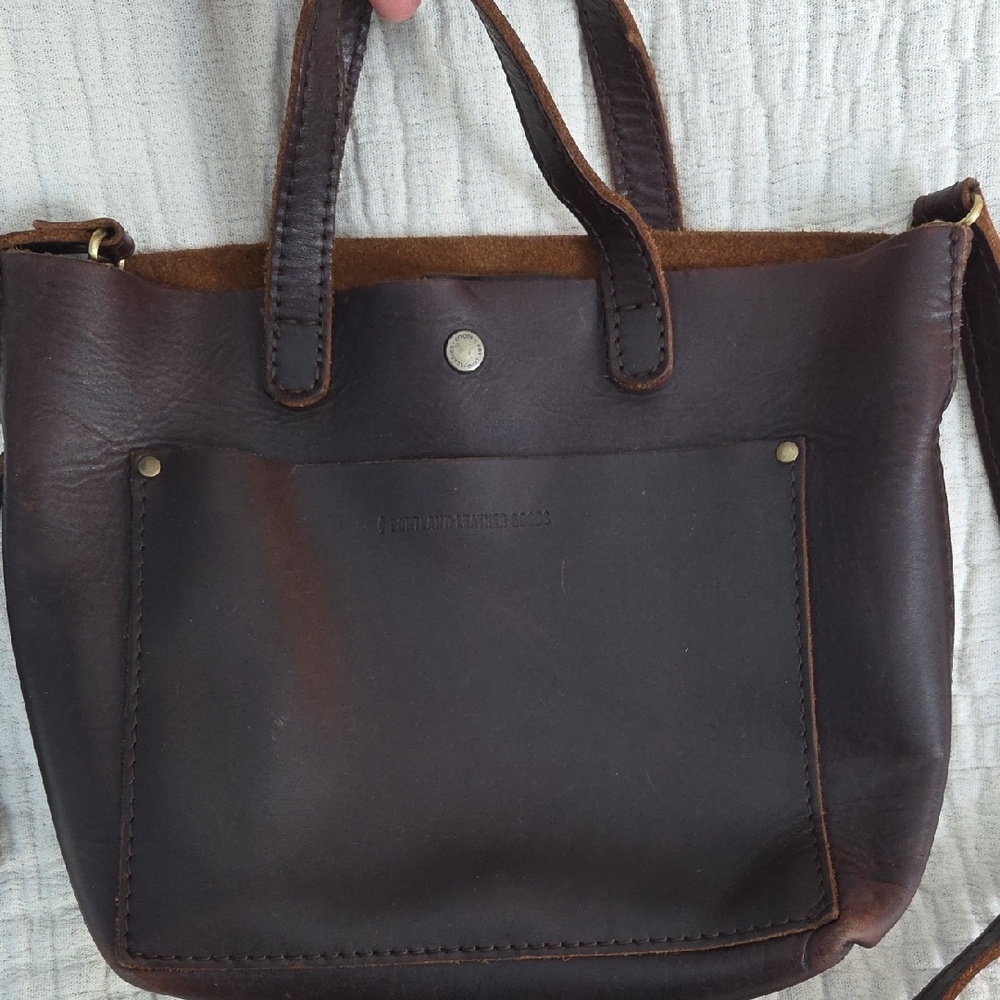 Portland Leather Mini Crossbody Bag Brown - Picture 2 of 8